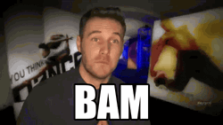 Bam I'm Out Cocky Guy GIF