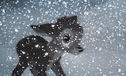 Bambi Crying In Snow