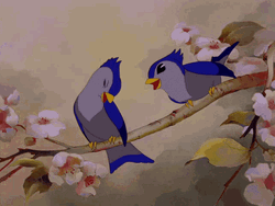 Bambi Disney Birds Snuggling GIF