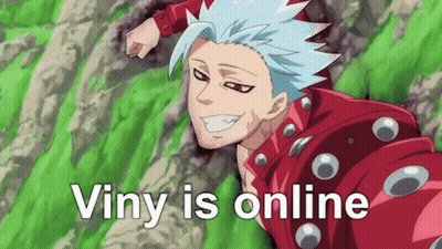 Ban Flying Through Air Saying Viny Is Online GIF
