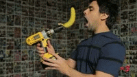 Banana Eating Funny Drill GIF