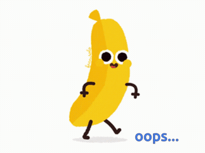 Banana Saying Oops GIF