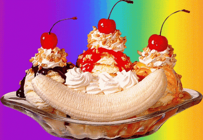 Banana Split With Three Cherries GIF