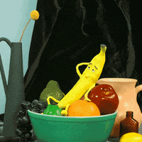 Banana Winking Flirt Pose  GIF