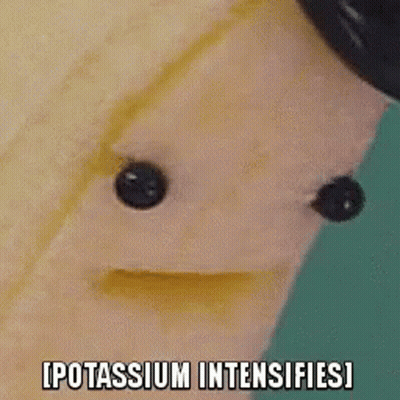 Banana With Black Eyes Potassium Intensifies GIF