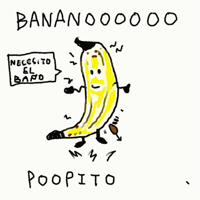 Banana With Sign Necesito El Bano GIF