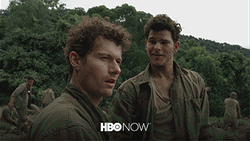 Band Of Brothers James Badge Dale And Comrade GIF