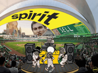 Band Playing In Front Of Spirit Sign GIF