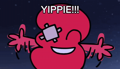 Bandaged Cartoon Saying Yippie GIF