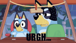 Bandit Heeler From Bluey Shake Fist GIF