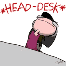 Bang Head Desk Angry Frustration Regret