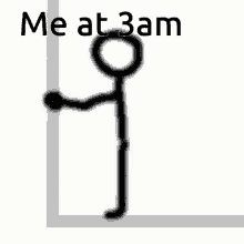 Bang Head Me At 3AM Stickman GIF