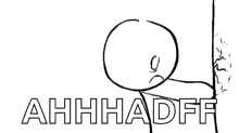 Bang Head Wall AHHHADFF Frustrated Angry GIF