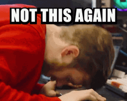 Not This Again Banging Head Against Wall GIF | GIFDB.com