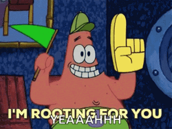 Banner Patrick I'm Rooting For You GIF