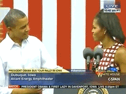  Barack And Michelle Obama Kiss GIF