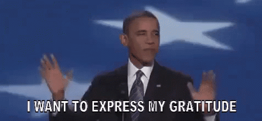Barack Obama Express Gratitude GIF