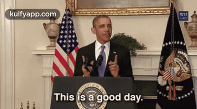 Barack Obama Is Giving A Speech At The White House GIF