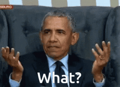 Barack Obama Sitting In Chair Making Funny Face Saying What GIF