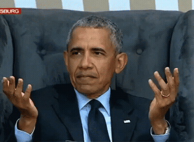 Barack Obama Sitting In Chair With Hands Up GIF