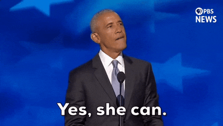 Barack Obama Yes She Can GIF
