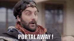 Baradun Warlock Teleporting On Portal GIF
