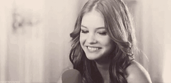 Barbara Palvin Laugh In Interview GIF