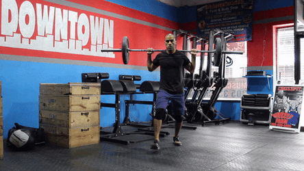 Barbell Row Forward Lunges Technique GIF