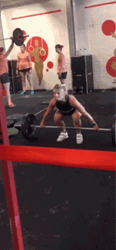 Barbell Row Returning Epic Fail GIF