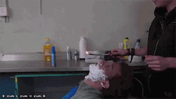 Barber On Fire Trick  GIF