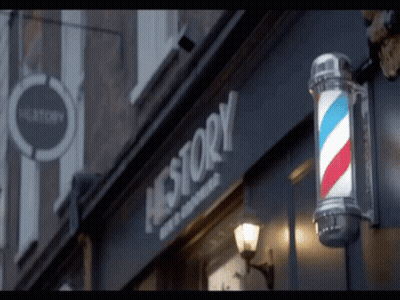Barber Shop Sign Saying History GIF