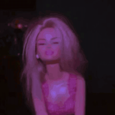 Barbie Doll In Red Dress With Arms Outstretched GIF