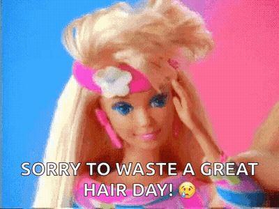 Barbie Doll Making Funny Sorry Face GIF