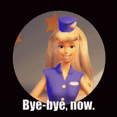 Barbie Doll Saying Bye Bye GIF