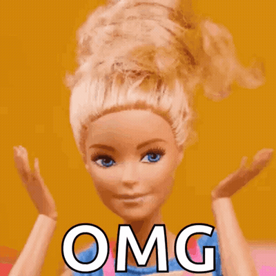 Barbie Doll Saying OMG GIF