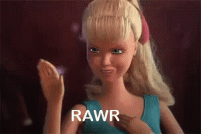 Barbie Doll Saying Rawr GIF