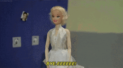 Barbie Doll Walking Out Byeeee GIF