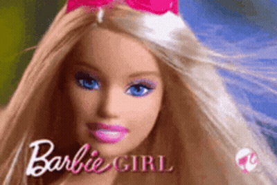 Barbie Doll With Barbie Girl Text GIF