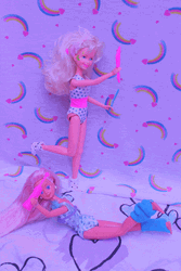 Barbie Dolls Purple Hearts GIF