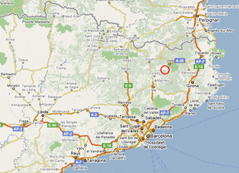Barcelona City Flashing Map Dot GIF