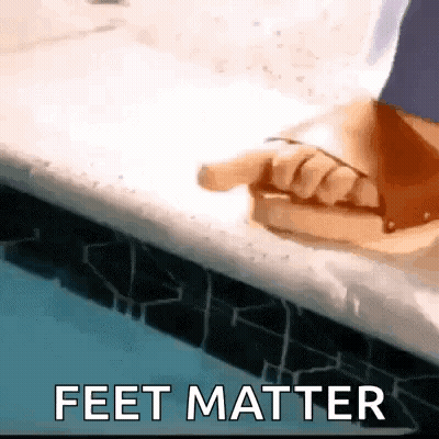 Bare Feet Standing On Concrete Floor GIF