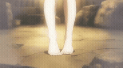 Bare Feet Standing On Rocky Surface GIF