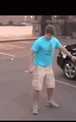 Barf Boy Vomiting On Street GIF