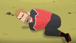 Barf Lying Down Supa Strikas GIF