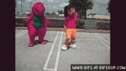 Barney Dance Showdown With Dora GIF