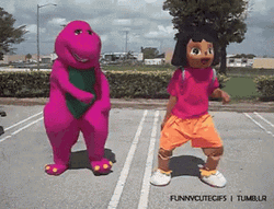 Barney Dancing With Dora GIF