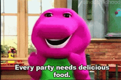 Barney Meme Need Delicious Food GIF