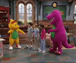 Barney Playing With Friends GIF