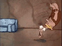 Barney Rubble Flintstone Car GIF