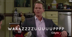 Barney Stinson Saying Wazzup GIF